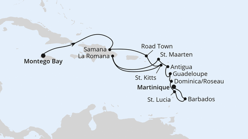 aida-cruises-karibik-mit-kleinen-antillen-ab-jamaika-2024