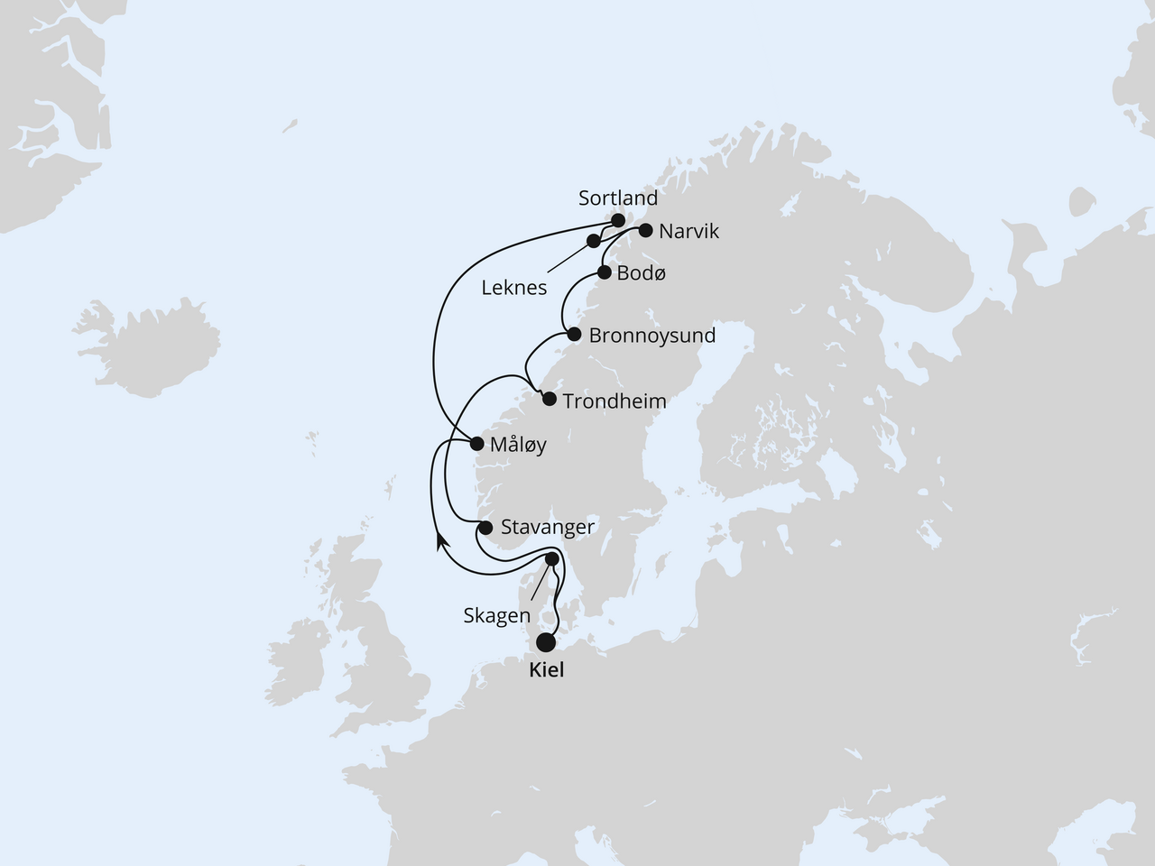 AIDA Cruises 𝞝 NORWEGEN MIT LOFOTEN & VESTERÅLEN ab Kiel